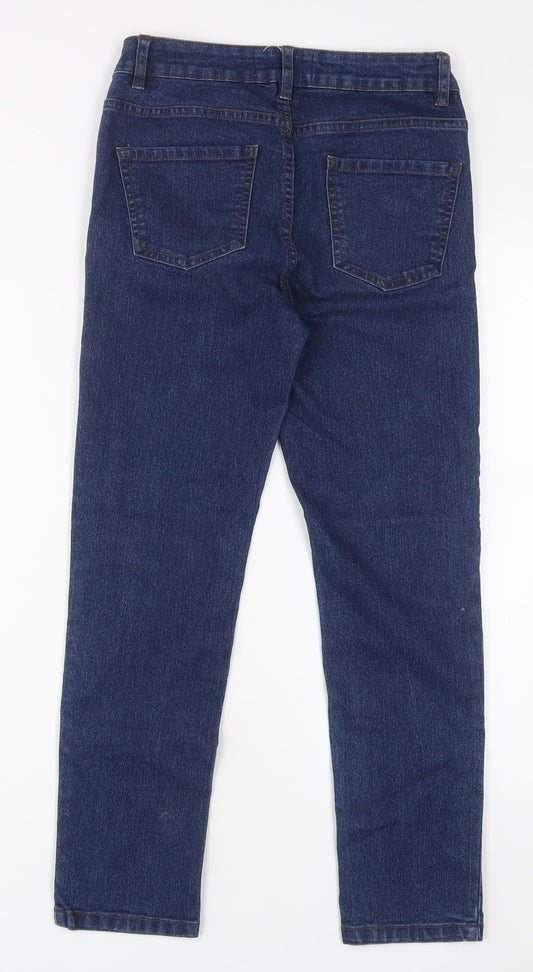 New Look Womens Blue Cotton Skinny Jeans Size 6 L25 in Regular Zip