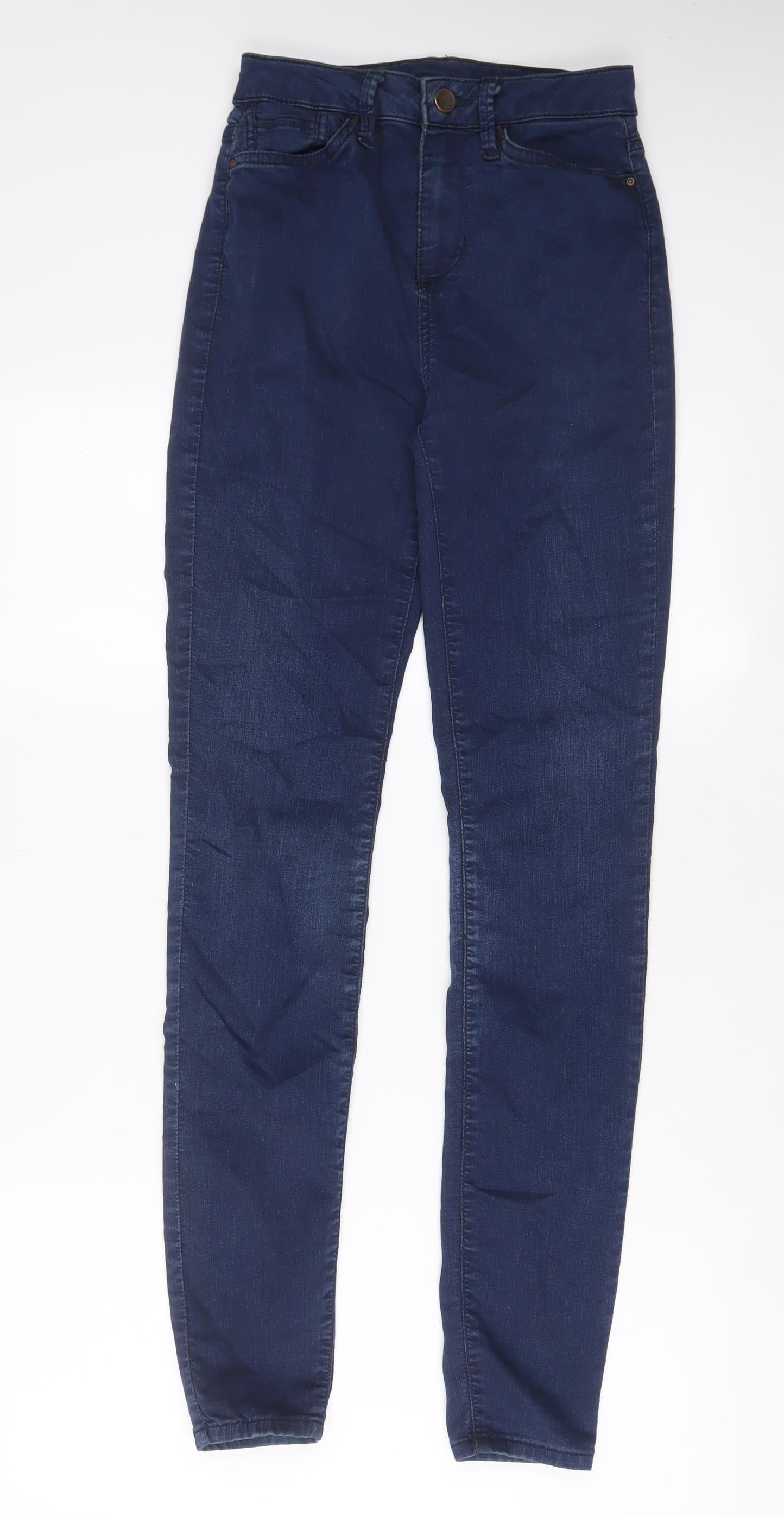 Womens UK Size 8 Marks and Spencer Regular Fit Skinny Blue Jeans