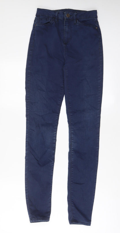 Womens UK Size 8 Marks and Spencer Regular Fit Skinny Blue Jeans