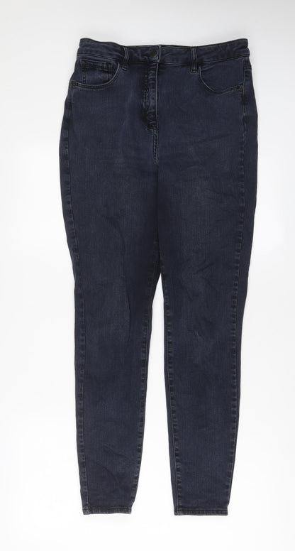 NEXT Womens Blue Cotton Skinny Jeans Size 30 in L30 in Regular Zip