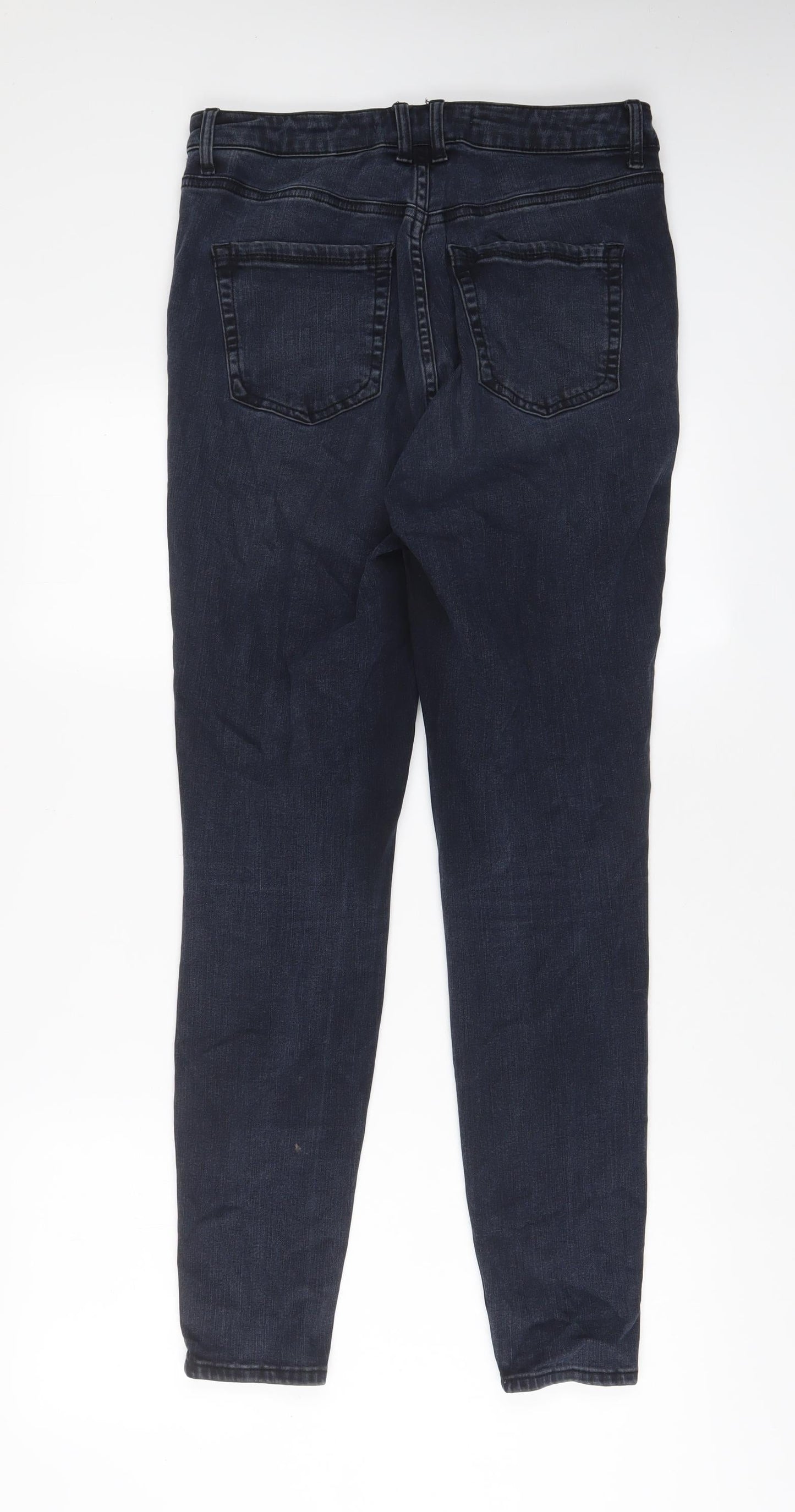 NEXT Womens Blue Cotton Skinny Jeans Size 30 in L30 in Regular Zip