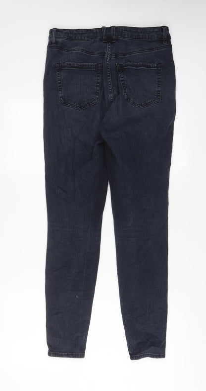 NEXT Womens Blue Cotton Skinny Jeans Size 30 in L30 in Regular Zip