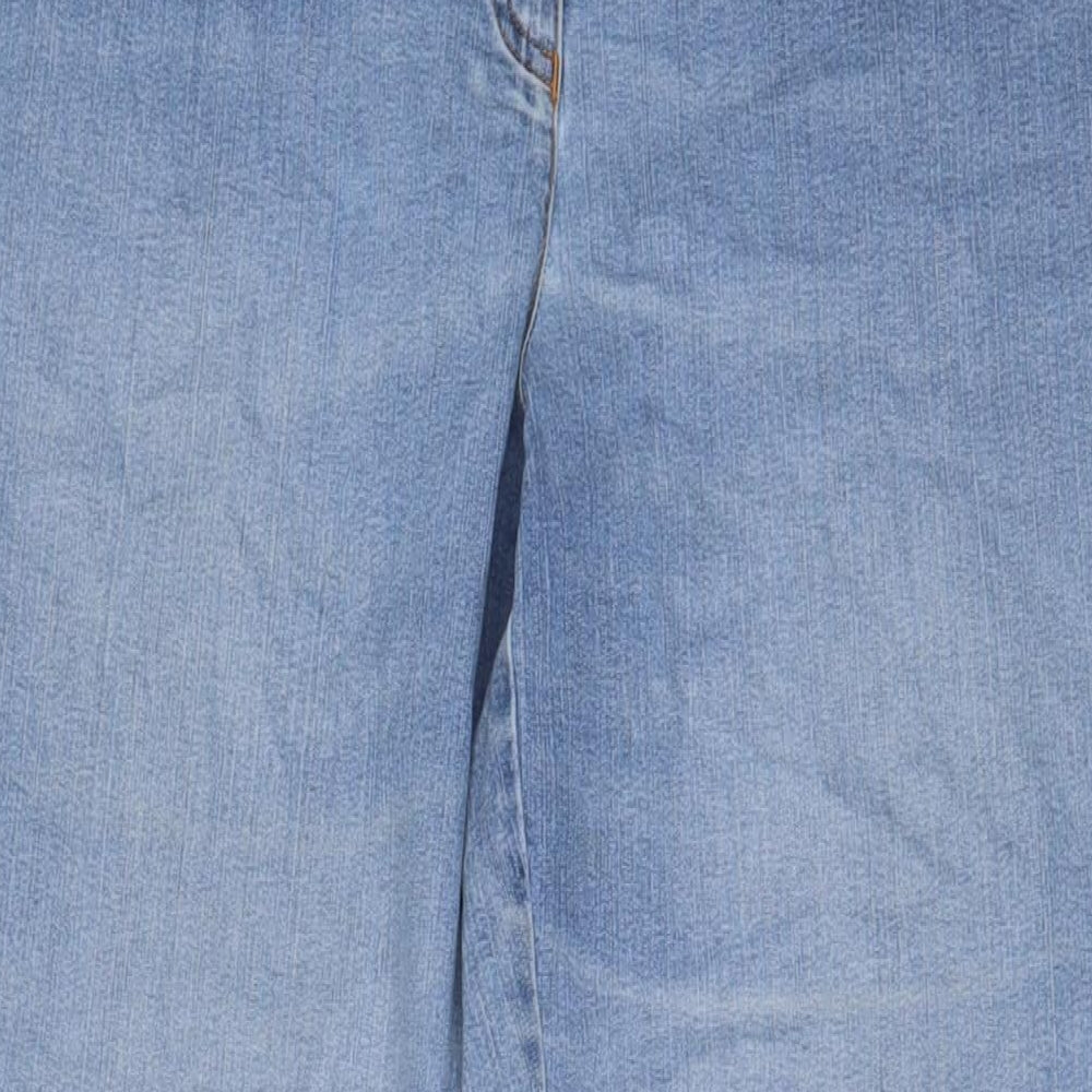 GARDEUR Womens Blue Cotton Straight Jeans Size 34 in L30 in Regular Zip