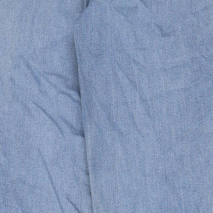 GARDEUR Womens Blue Cotton Straight Jeans Size 34 in L30 in Regular Zip