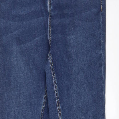 TU Womens Blue Cotton Skinny Jeans Size 10 L23 in Regular Zip