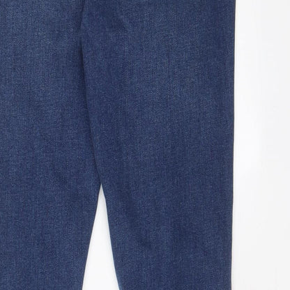 TU Womens Blue Cotton Skinny Jeans Size 10 L23 in Regular Zip