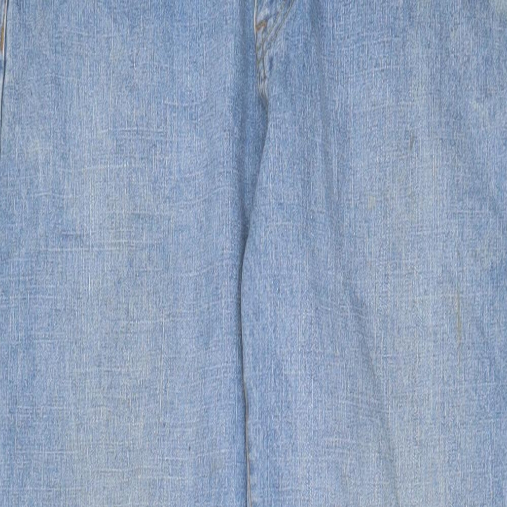 Easy Mens Blue Cotton Straight Jeans Size 34 in L30 in Regular Zip