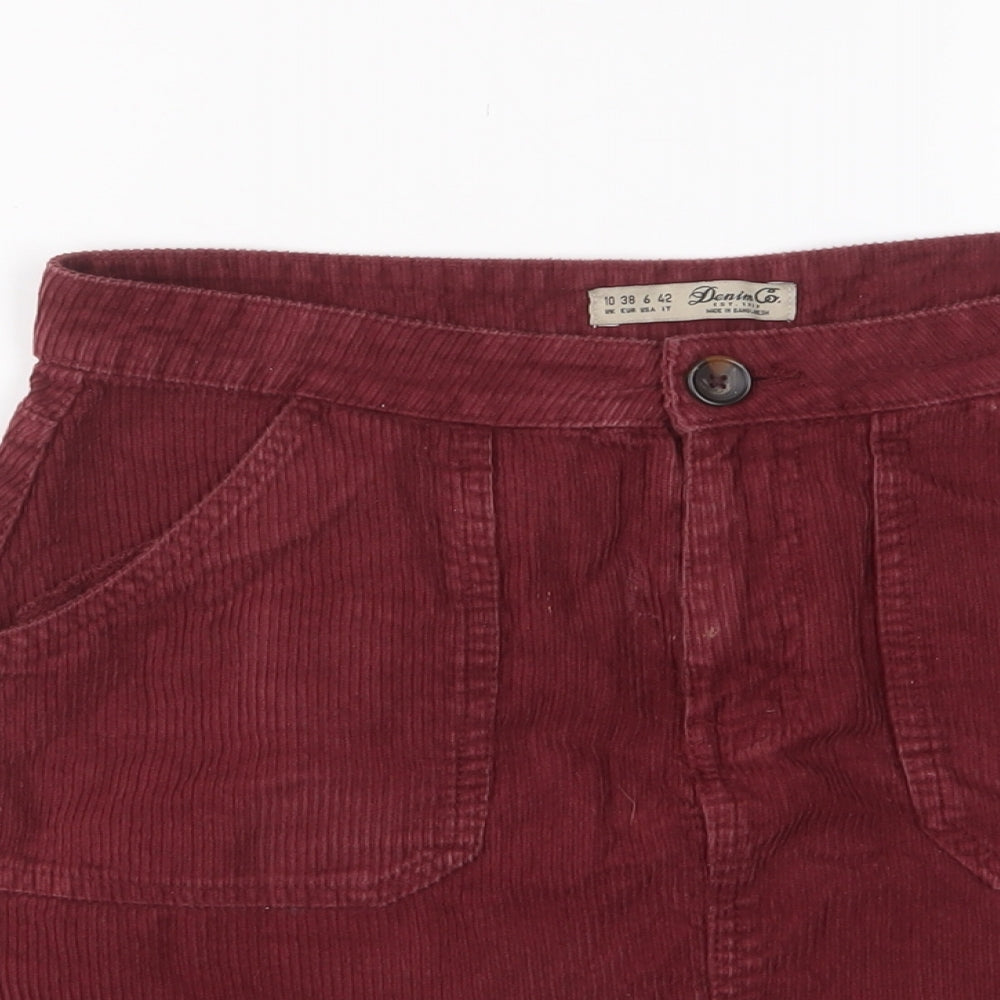 Womens UK Size 10 Denim & Co. A-Line Corduroy Skirt