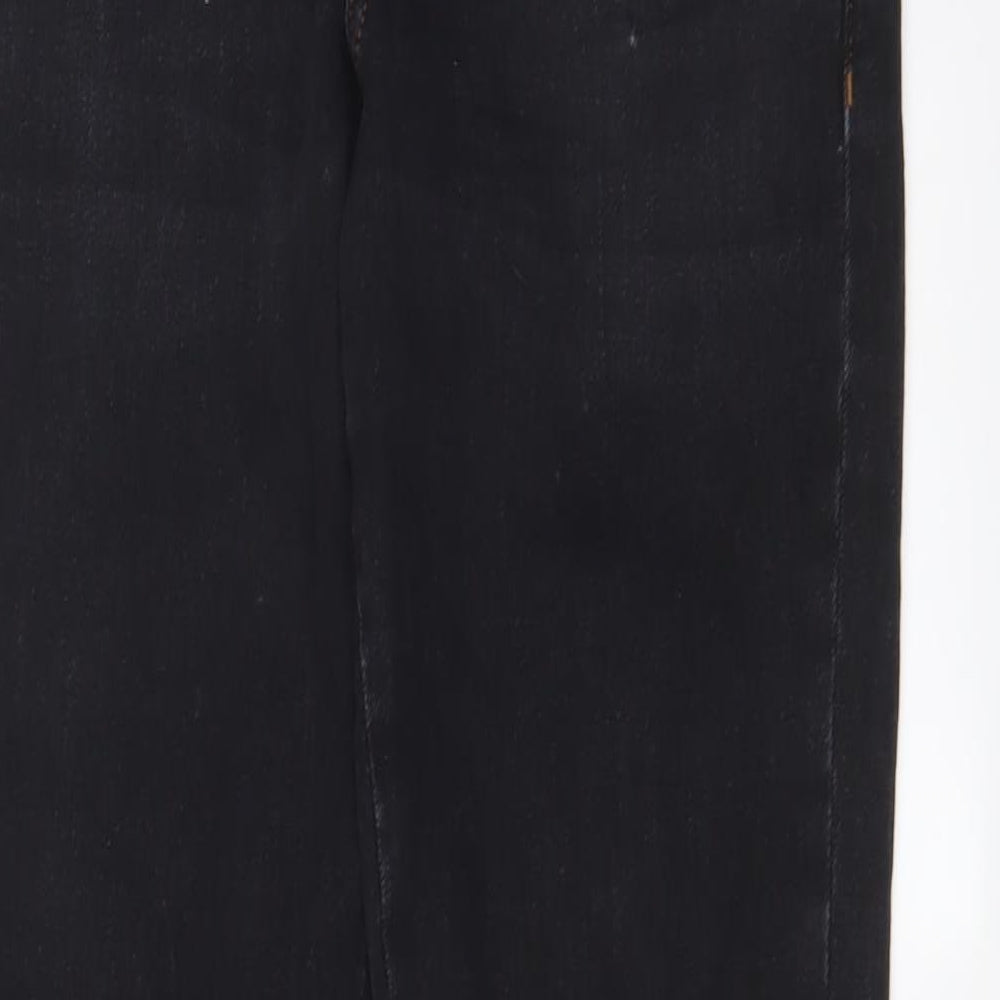 COLLUSION Womens Black Cotton Straight Jeans Size 28 in L29 in Regular Zip