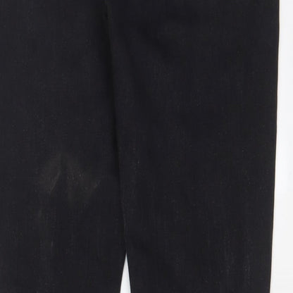 COLLUSION Womens Black Cotton Straight Jeans Size 28 in L29 in Regular Zip