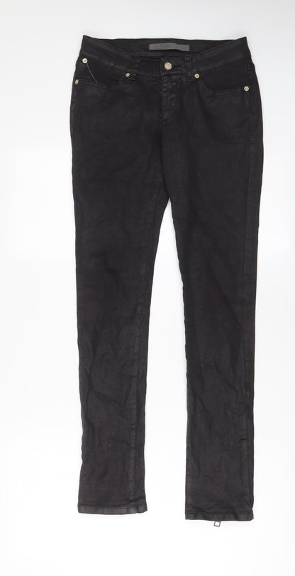Superfine Womens Black Cotton Skinny Jeans Size 25 in L30 in Regular Zip