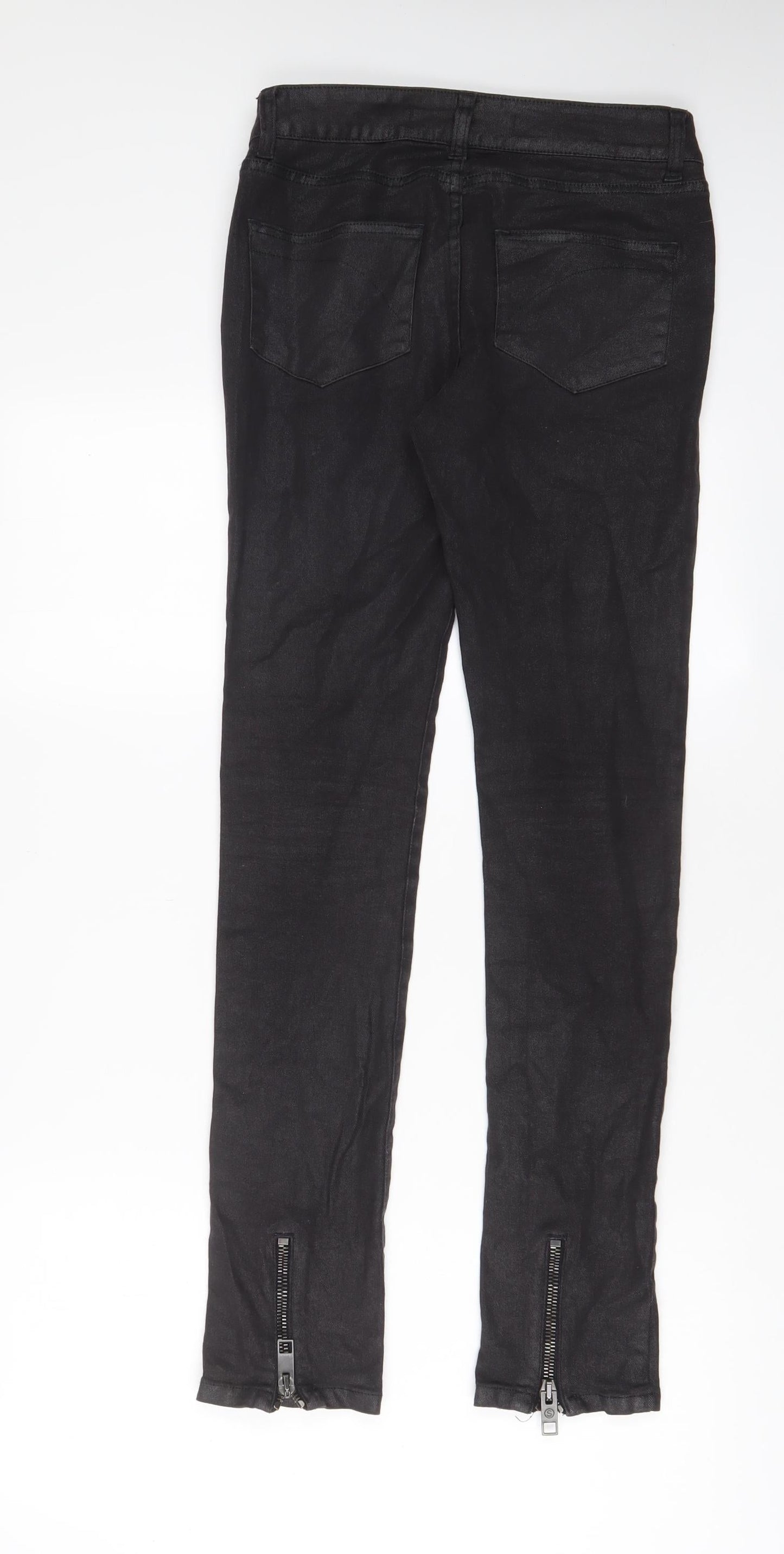 Superfine Womens Black Cotton Skinny Jeans Size 25 in L30 in Regular Zip