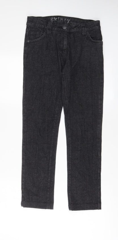 George Womens Black Cotton Skinny Jeans Size 8 L27 in Regular Zip - Glitter
