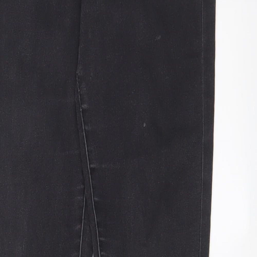 Denim & Co. Womens Grey Cotton Skinny Jeans Size 8 L26 in Regular Zip