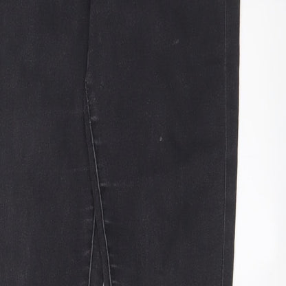 Denim & Co. Womens Grey Cotton Skinny Jeans Size 8 L26 in Regular Zip