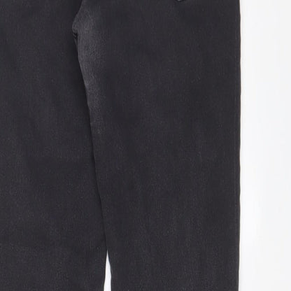 Denim & Co. Womens Grey Cotton Skinny Jeans Size 8 L26 in Regular Zip