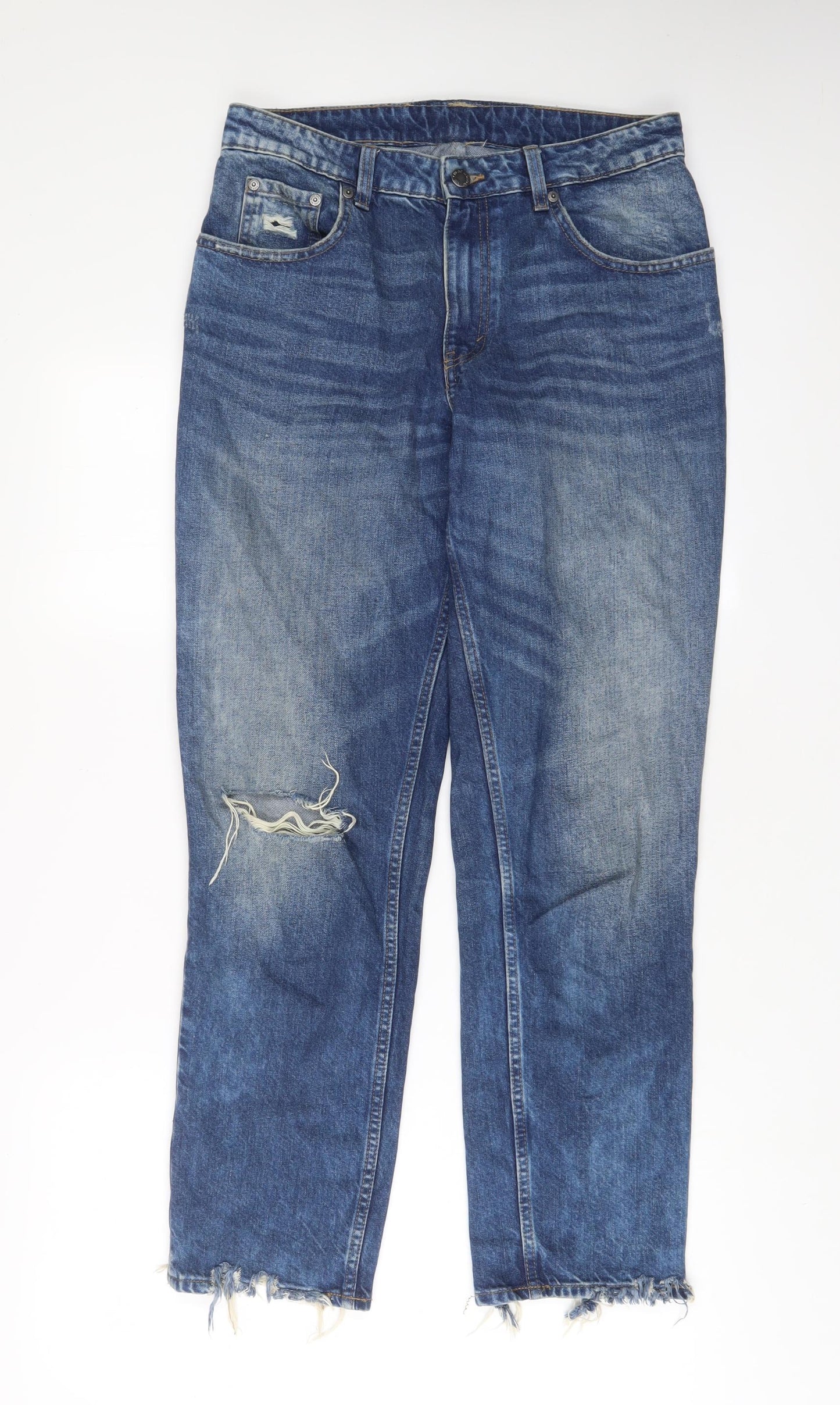 Cheap Monday Womens Blue Cotton Straight Jeans Size 29 in L34 in Regular Zip