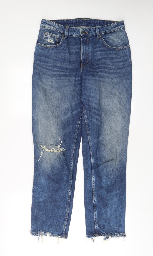 Cheap Monday Womens Blue Cotton Straight Jeans Size 29 in L34 in Regular Zip