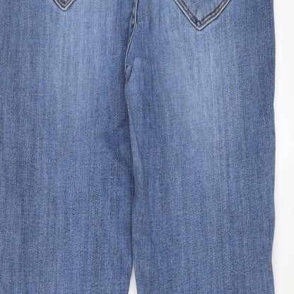 Only Womens Blue Cotton Straight Jeans Size 23 in L32 in Regular Zip