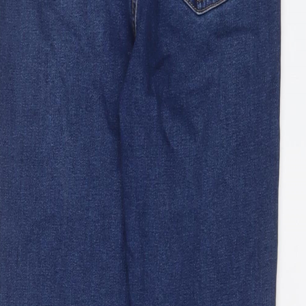 Denim & Co. Womens Blue Cotton Skinny Jeans Size 12 L28 in Regular Zip