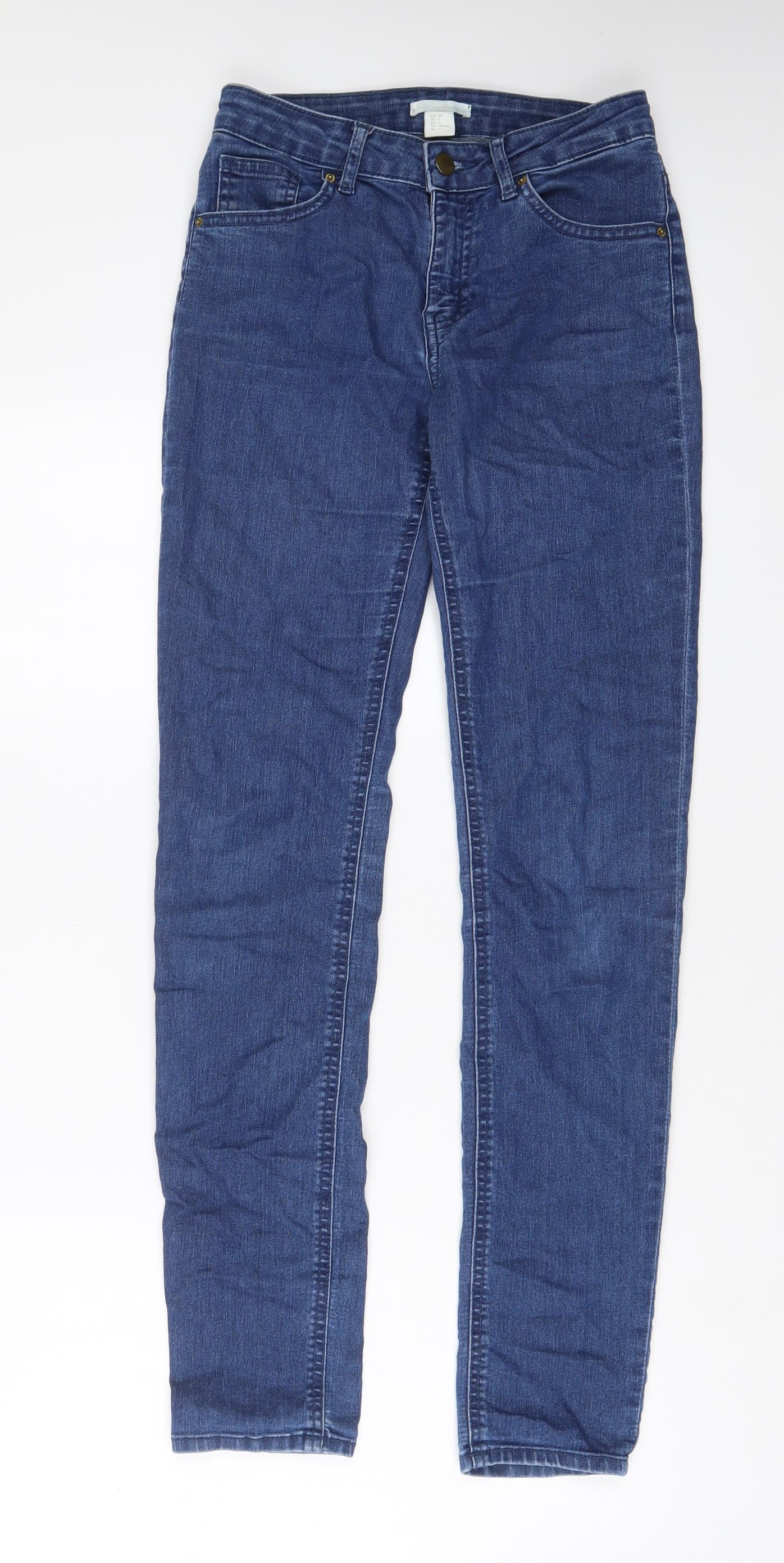 Womens UK Size 6 H&M Regular Fit Skinny Blue Jeans