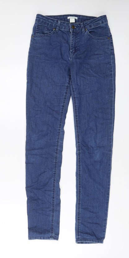 Womens UK Size 6 H&M Regular Fit Skinny Blue Jeans