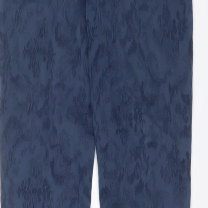 Oasis Womens Black Fair Isle Cotton Skinny Jeans Size 14 L29 in Regular Zip