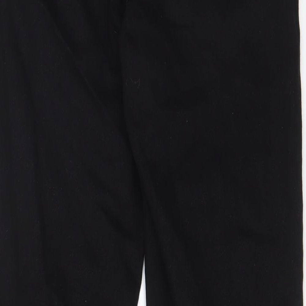 Denim & Co. Womens Black Cotton Tapered Jeans Size 6 L29 in Regular Zip