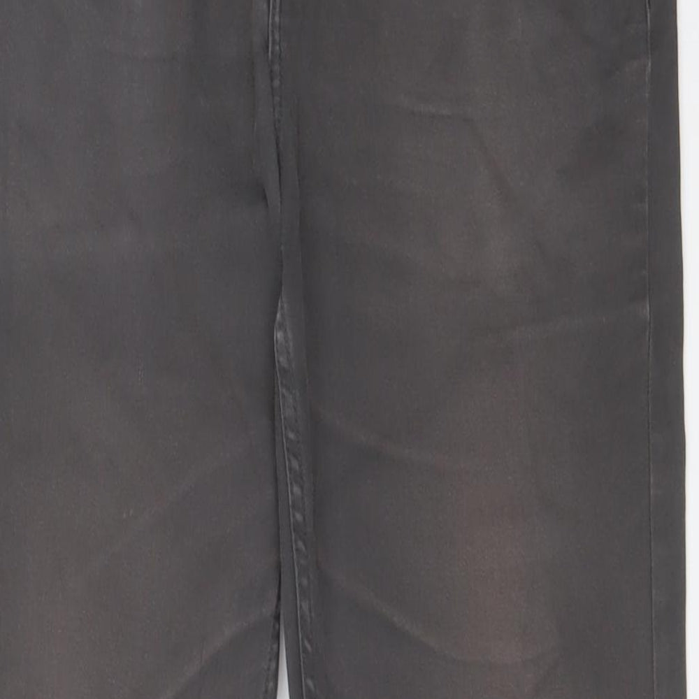 H&M Mens Grey Cotton Straight Jeans Size 31 in L30 in Slim Zip