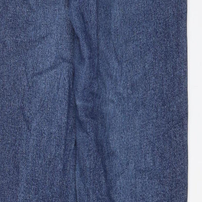 Angels Womens Blue Cotton Straight Jeans Size 26 in L32 in Regular Zip