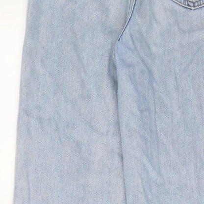 BDG Womens Blue Cotton Wide-Leg Jeans Size 26 in L30 in Regular Zip - Embroidered