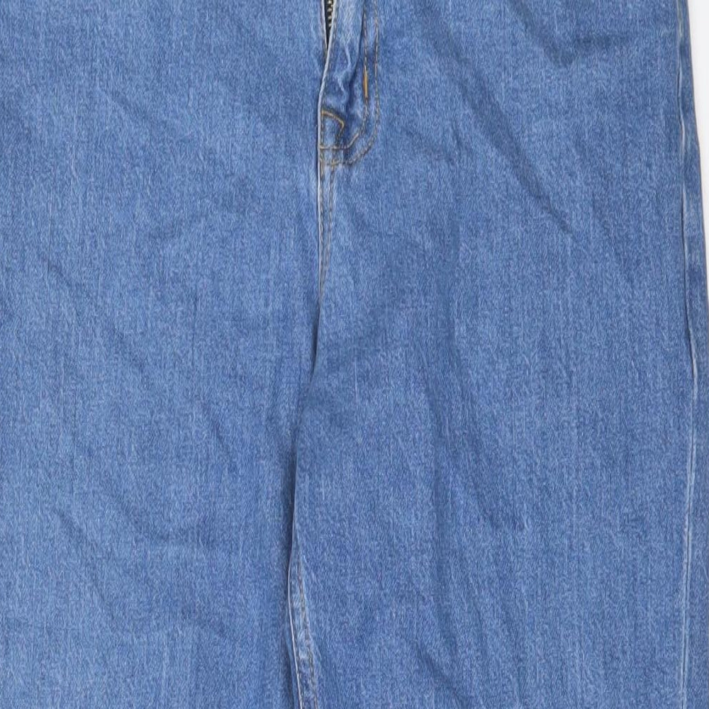 ASOS Womens Blue Cotton Straight Jeans Size 28 in L30 in Regular Zip
