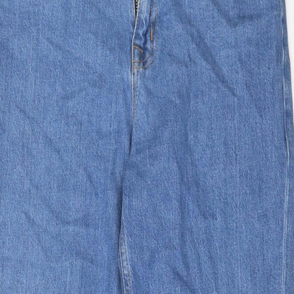 ASOS Womens Blue Cotton Straight Jeans Size 28 in L30 in Regular Zip