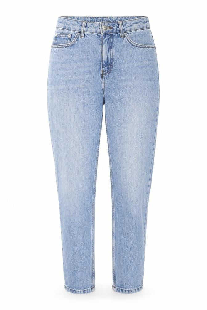 Topshop Womens Blue Cotton Tapered Jeans Size 26 in L30 in Regular Zip