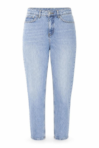 Topshop Womens Blue Cotton Tapered Jeans Size 26 in L30 in Regular Zip