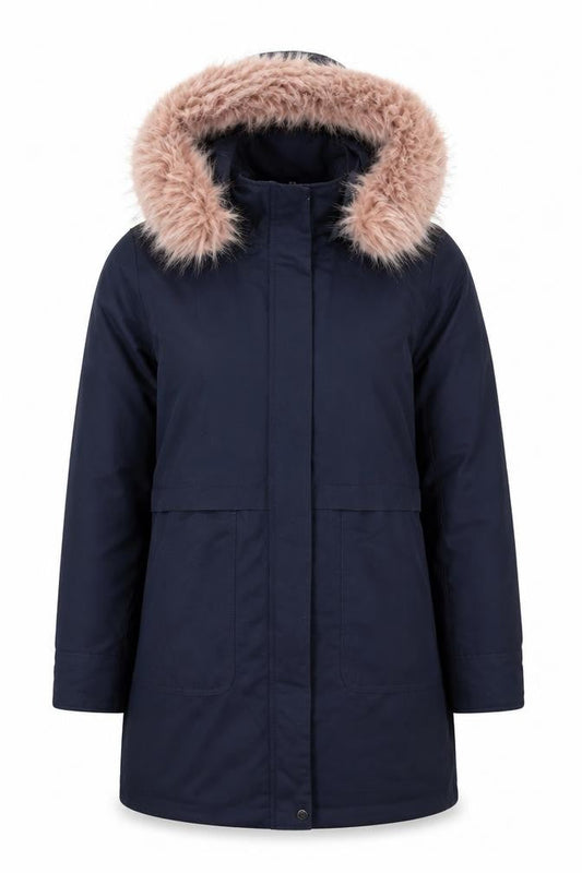 Great Plains London Womens Blue Parka Jacket Size 10 Zip