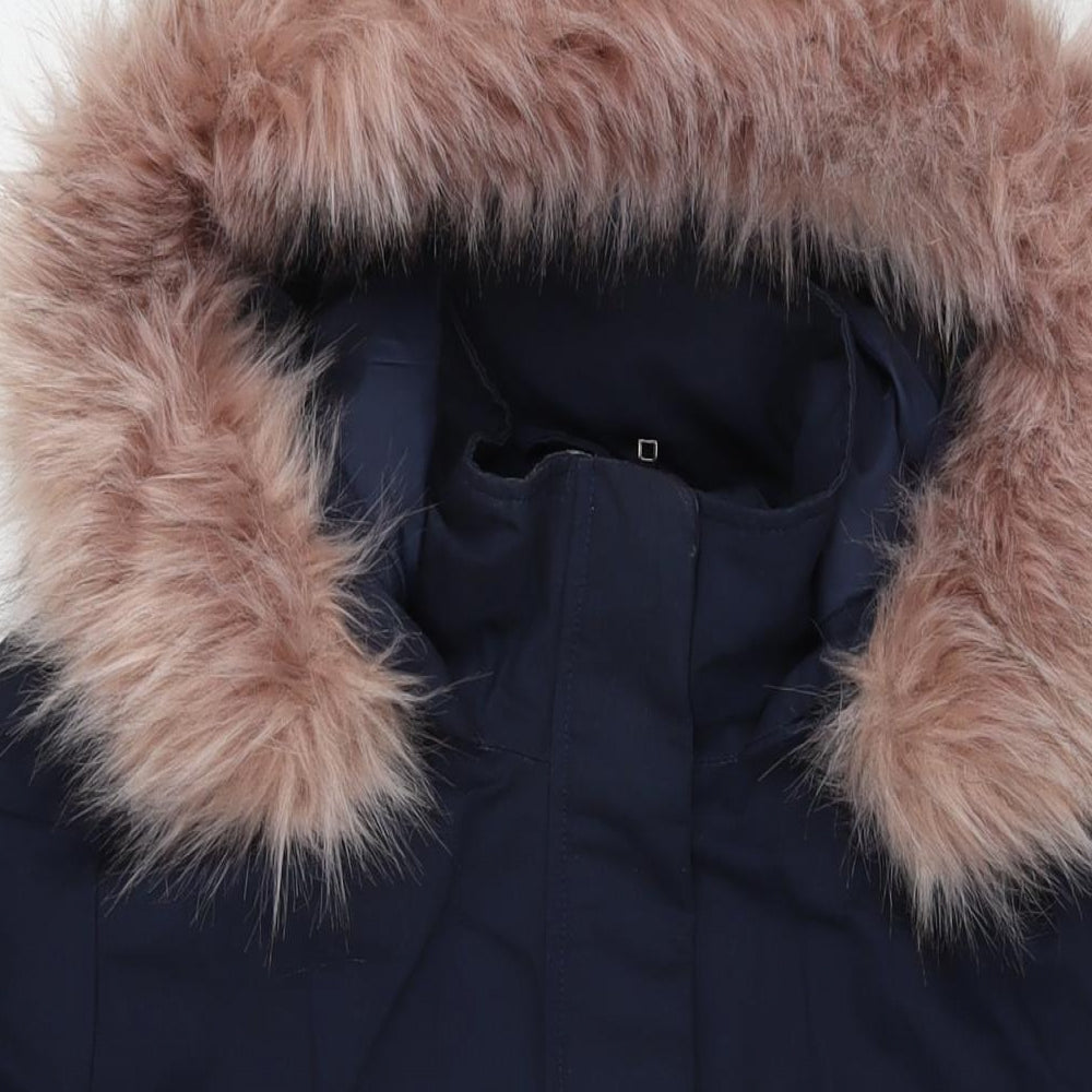 Great Plains London Womens Blue Parka Jacket Size 10 Zip