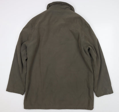 Henley & Knight Womens Green Jacket Size L Zip