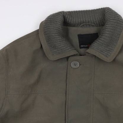 Henley & Knight Womens Green Jacket Size L Zip