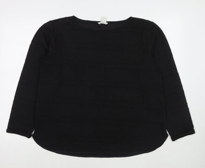 Womens UK Size L H&M Black Pullover Jumper