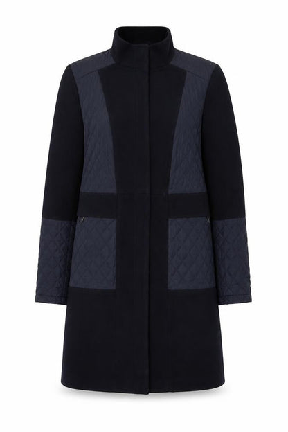 Marks & Spencer Womens Blue Pea Coat Coat Size 10 Zip