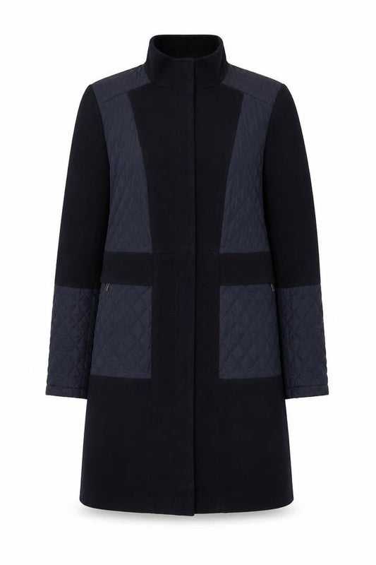 Marks & Spencer Womens Blue Pea Coat Coat Size 10 Zip