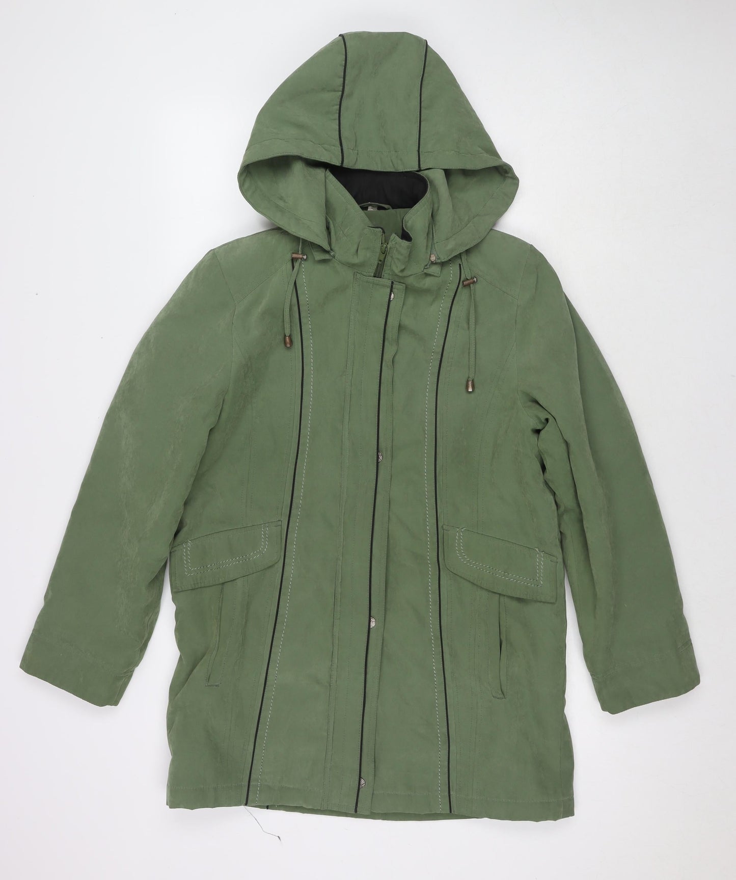 Womens UK Size S Anna Rose Green Parka Coat