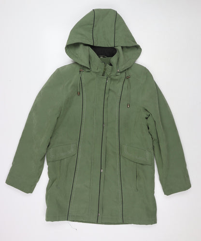 Womens UK Size S Anna Rose Green Parka Coat