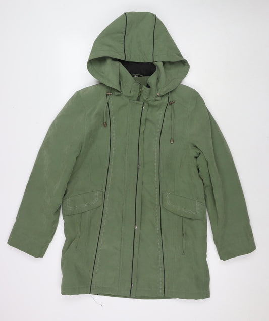 Womens UK Size S Anna Rose Green Parka Coat
