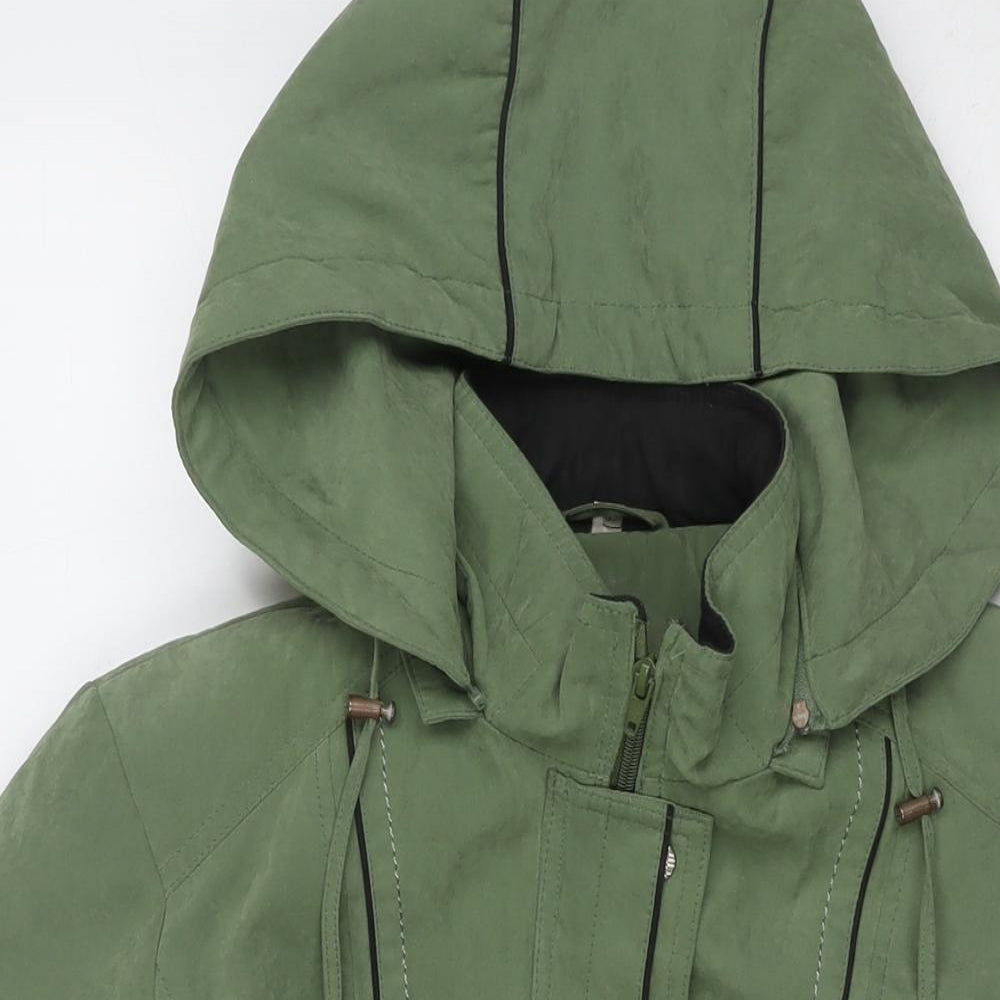 Womens UK Size S Anna Rose Green Parka Coat