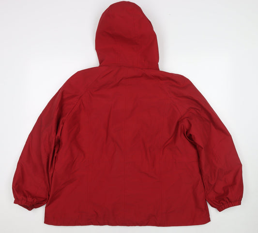 Per Una Womens Red Parka Jacket Size XL Zip