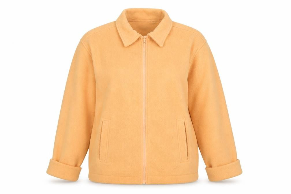 Front view of Fabrizio women’s orange jacket, size M, zip -, size M/l