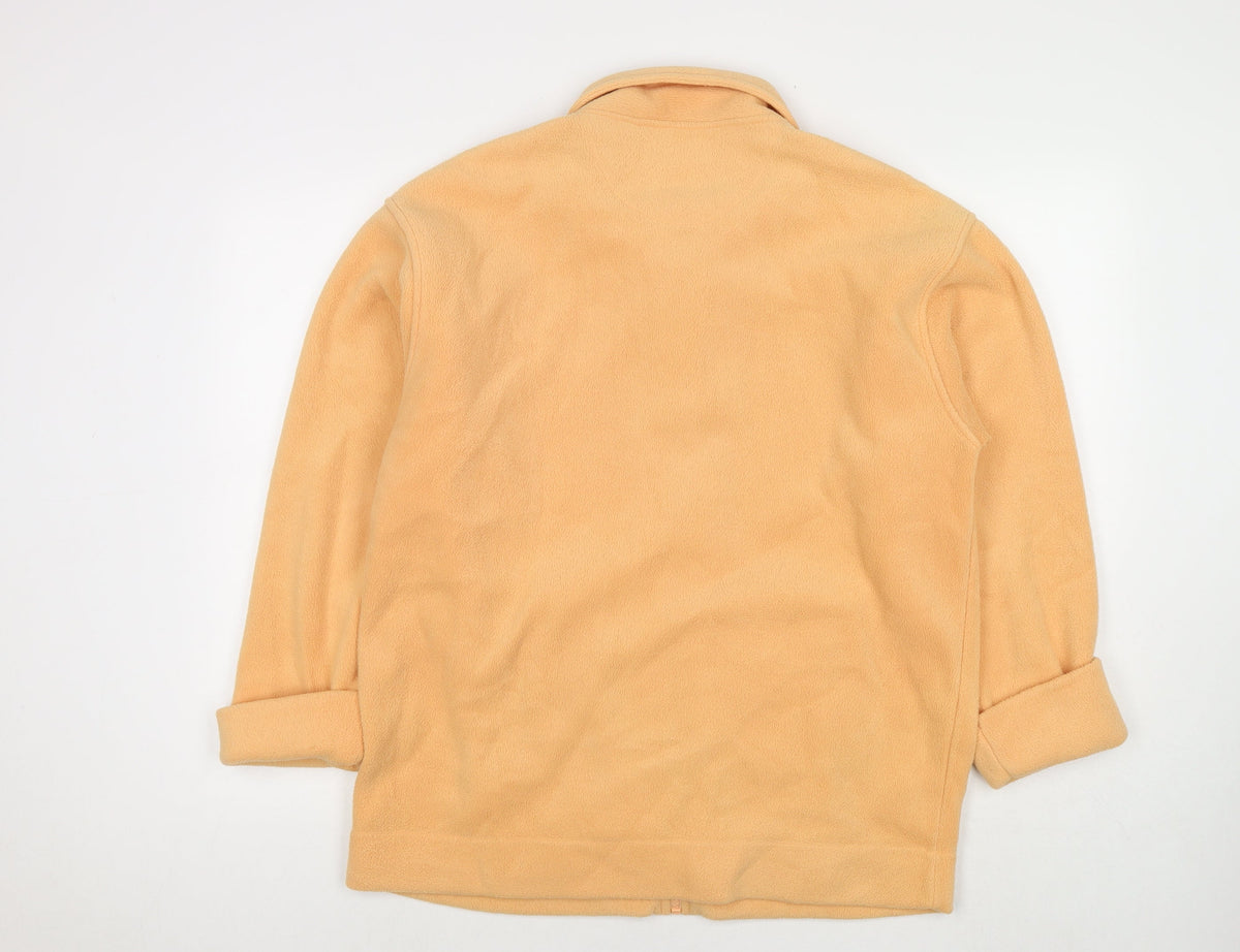 Back view of Fabrizio women’s orange jacket, size M, zip -, size M/l