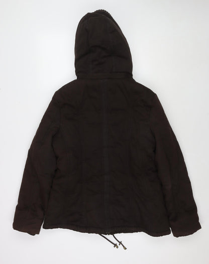 Womens UK Size XL Zara Brown Parka Coat
